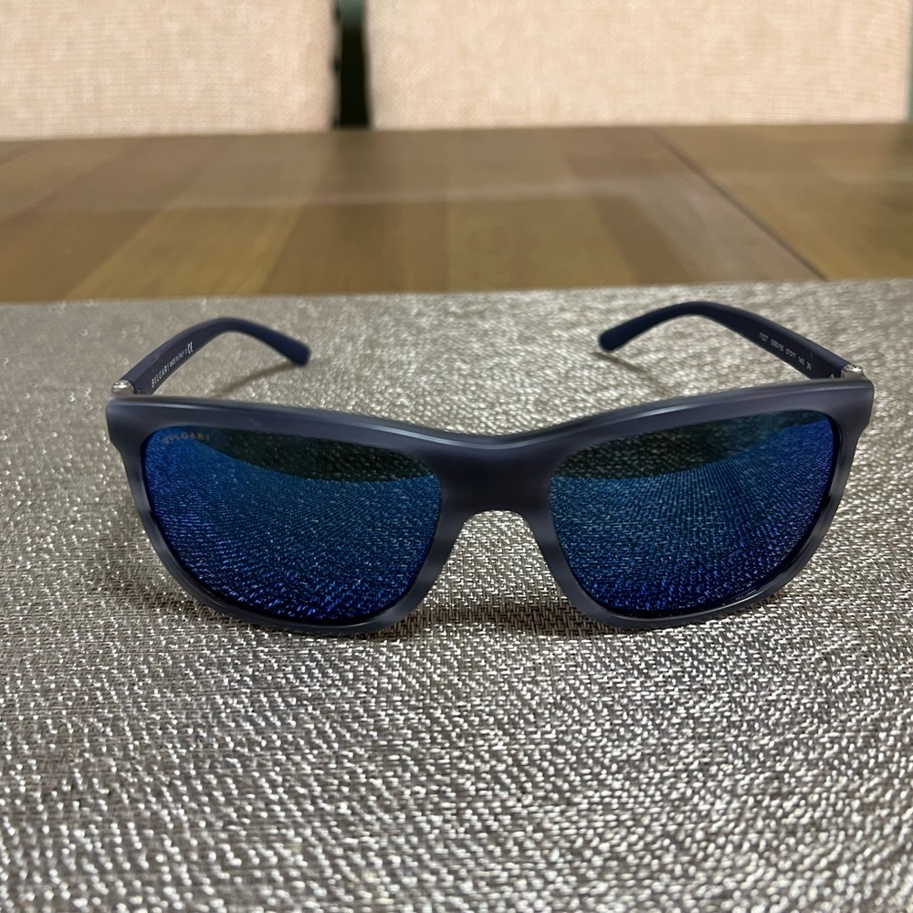 Bvlgari BV7027 5393/55 - Matte Striped Blue/Dark Blue